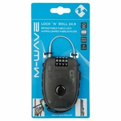Antivol Câble Rétractable 90 Cm Lock 'N' Roll M-Wave 7 Antivol Câble Rétractable 90 Cm Lock 'N' Roll M-Wave -Pneu Vélo Soldes Boutique antivol cable retractable m wave emballage