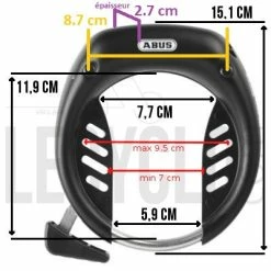 Antivol De Cadre à Clés Tectic 496 De Vélo ABUS 12 Antivol De Cadre à Clés Tectic 496 De Vélo ABUS -Pneu Vélo Soldes Boutique antivol de cadre a cles tectic 496 de velo abus full 5