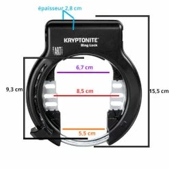 Antivol De Cadre Rétractable Kryptonite Compatible Plug In -Pneu Vélo Soldes Boutique antivol de cadre retractable kryptonite compatible plug in full 4